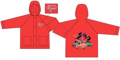 NEW DISNEY CARS  lightning mcqueen RAINCOAT SIZE: XL AGES 7-8  FREE SHIPPING!