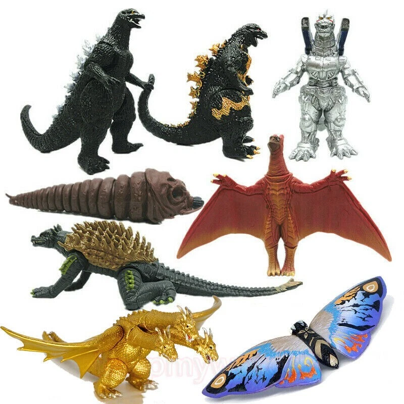 Godzilla mini figures set of 8 sale