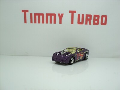 HOT WHEELS OVERBOARD 454 BATMAN SUPERMAN DRAG CAR PURPLE MALAYSIA 1:64 15