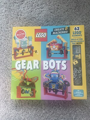 Klutz Lego Gear Bots: Create 8 Machines Cased Book New 62 Lego Elements NIB