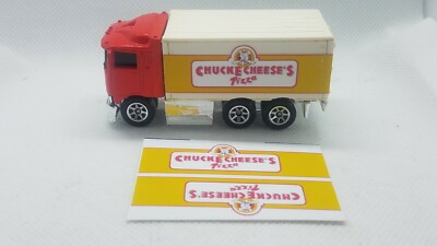 Chuck E Cheese-set of 2 stickers-fits Hot Wheels Hauler Trailer- Clone Prototype