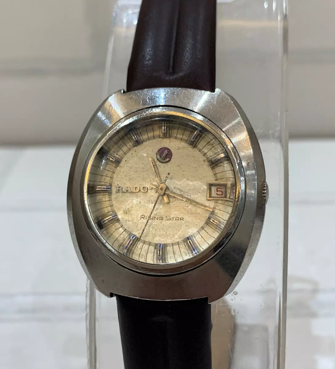 Vintage Rado Rising Star Watch Automatic Mens Gents 38mm 21 J very