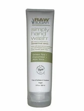 Raw Sugar Hand Wash Sensitive Skin Green Tea, Cucumber, Aloe Vegan & Organic New