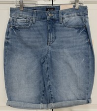 NWT NYDJ size 6 blue jean briella short roll cuff shorts womens