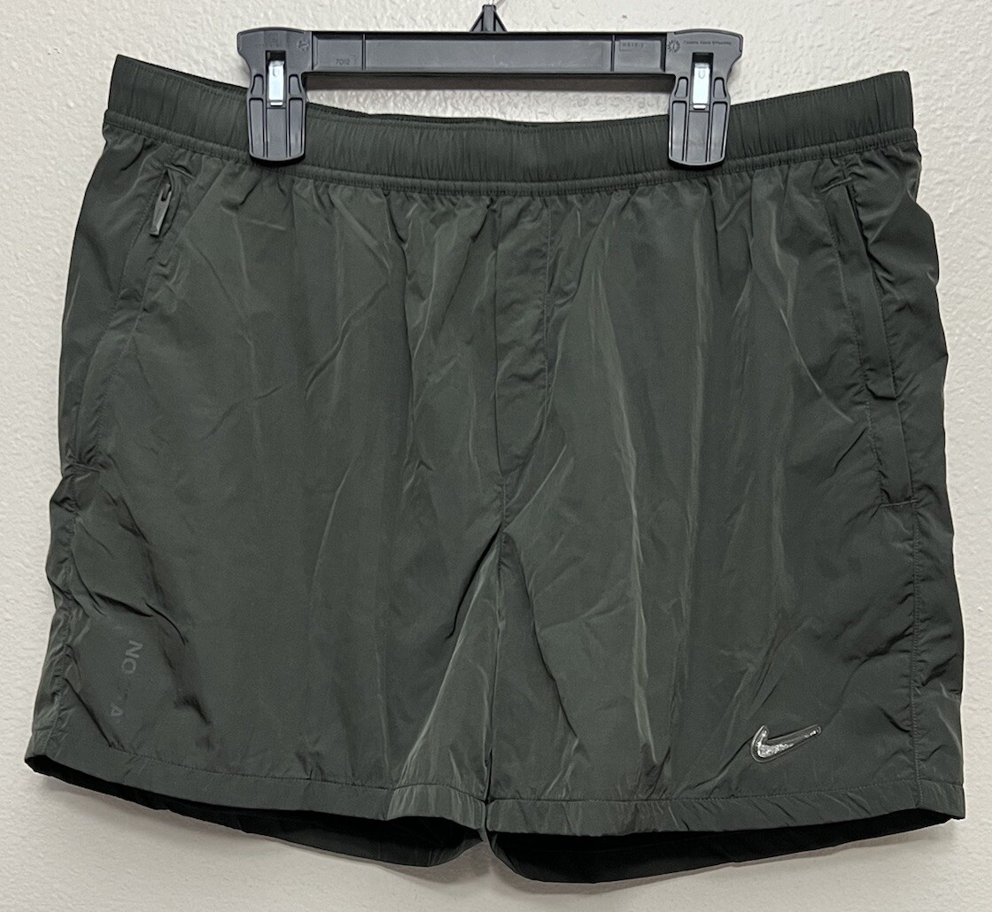 Nike x NOCTA Swarovski Shorts Athletic Zip Pockets DR2628 Sequoia