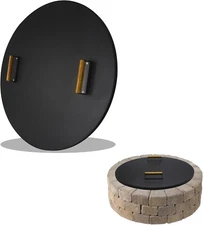 FEBTECH 30" Fire Pit Cover Round -  Perfect for Fire Pit Inside Up to 28"