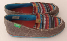 Sz 7.5M Twisted X Womens Serape Driving Moc Slip On Eco TWX Shoes Aztec Loafer