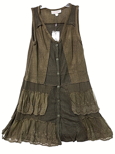 ruffle vest dress