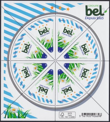 2021 France BLOC F5484** BF Groupe Bel Fromage, TTB France 2021 Cheese Sheet MNH