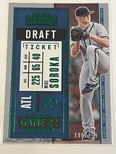2020 Panini Contenders Mike Soroka Green Foil Draft Ticket /299 #5 Braves