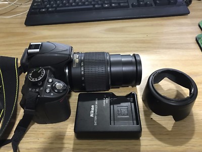 Nikon D3100 Digital Black Camera + AF-S NIKKOR 55-200mm DX Lens | eBay