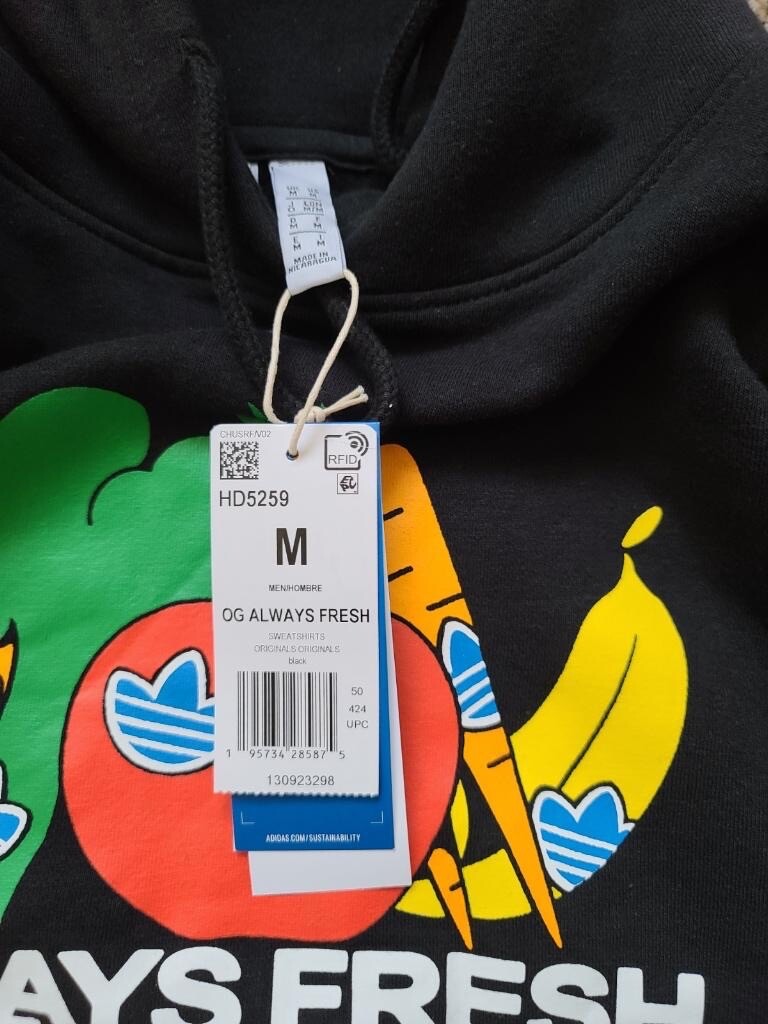 Adidas OG Always Fresh Original Hoodie Size Medium image 2