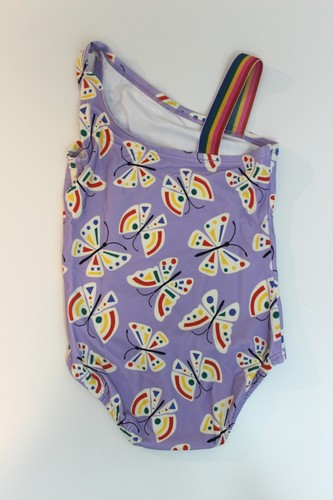 NEW Hanna Andersson Girl's Size 4 (100 cm) Purple Swimsuit Butterfly Rainbow - Picture 3 of 6