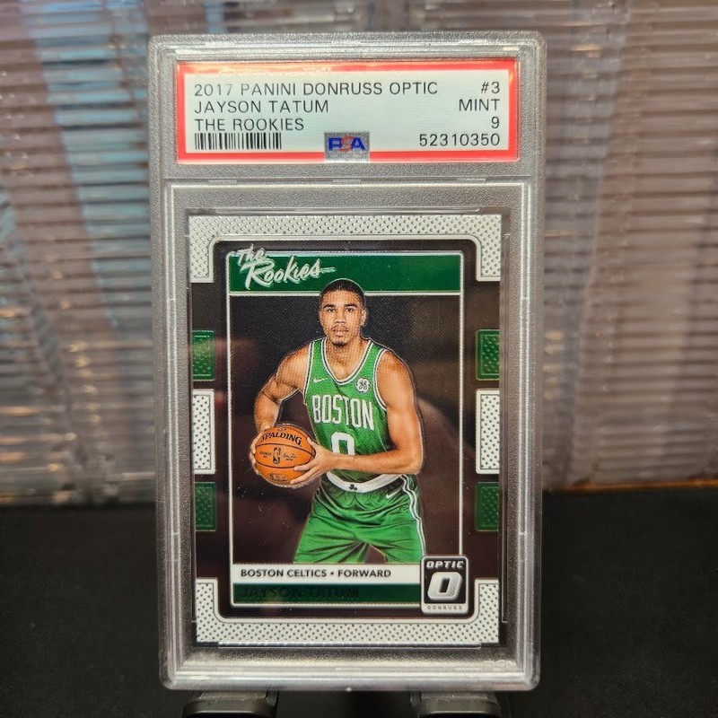 Panini 2017-18 Donruss Optic Jayson Tatum Rookie The Rookies #3 PSA 9 Celtics