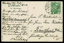 AUSTRIA 1909 Postcard to Germany cancel MERAN nowadays in Italy SG72K 