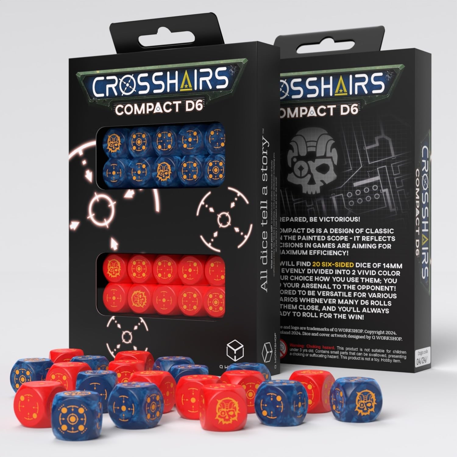 Q-Workshop QWOSTCA1 Crosshairs Compact D6: Cobalt - Red