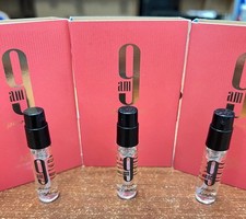 3X Afnan 9 AM Pour Femme Women Sample 0.09 oz 3 ml Eau De Parfum Spray On Card