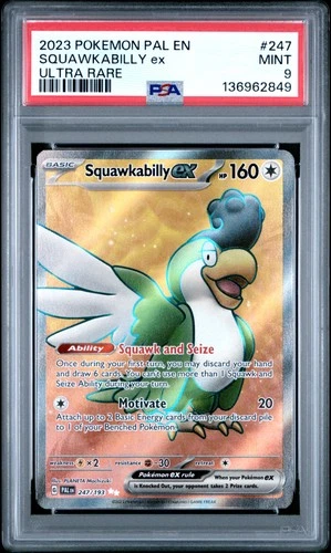 2023 POKEMON PAL EN-PALDEA EVOLVED ULTRA RARE #247 SQUAWKABILLY EX PSA 9