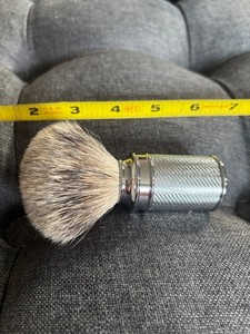 silvertip badger hair shaving brush silver