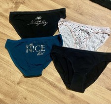 Victoria's Secret Women's Bikini Panties 4 Pack Multicolor Polka Dot Cotton M