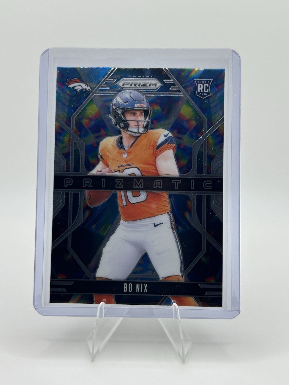 2024 Panini Prizm - Prizmatic Bo Nix #11 Silver Prizm (RC)