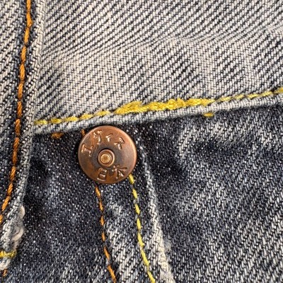 EVISU リバーシブル　パンツM Evisu Reversible Jeans Mens Size 38x32 Blue Butterfly Wide Leg