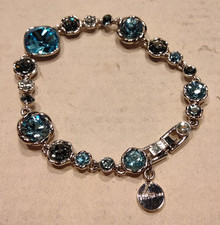 Givenchy Silver Tone Metal & Multi Color Crys...