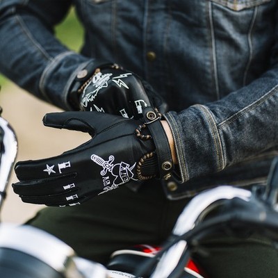 By City Second Skin Tattoo Handschuhe Schwarz Größe S