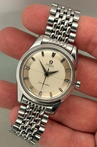 OMEGA Seamaster 14710 Cal 501 Automatic Crosshair Two Tone Dial Orig.  Bracelet