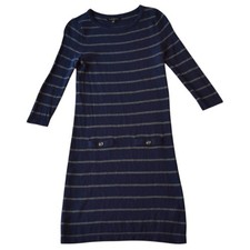 Banana Republic Navy Stripe Knit Sweater Dress XS