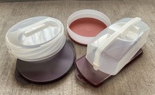 Tupperware Königskuchenbehälter /Tortenbehälter/Hochstapler transparent Set Neu