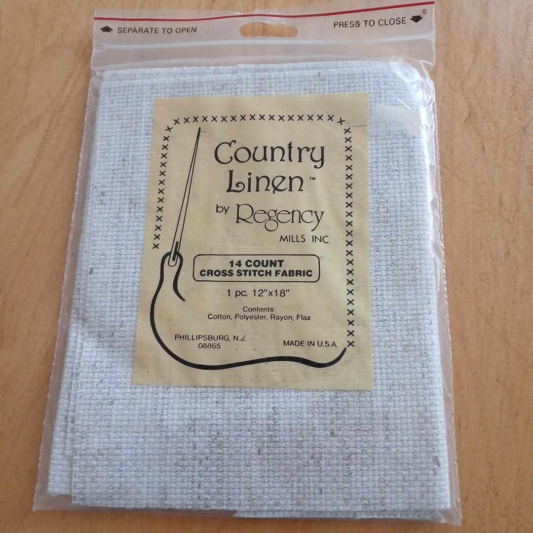 Regency Mills Country Linen 14 Count Cross Stitch Fabric 12"