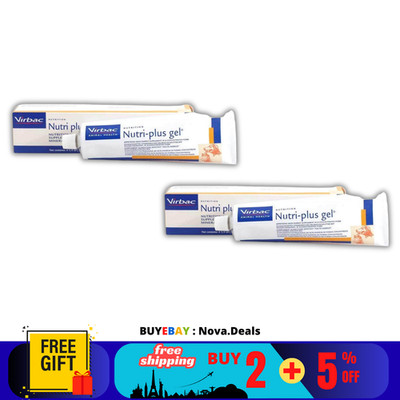 2 x Virbac Nutriplus Nutri Plus Gel Nahrungsergänzung für Katzen & Hunde...