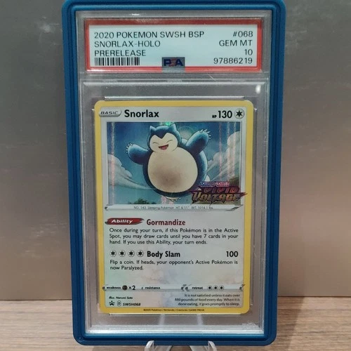 Pokémon Black Star Pre-Release Promo Snorlax-Holo #68 PSA 10 w/ graded guard