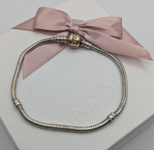 Original Pandora Armband Bicolor mit 585 G Verschluss Alte Kollektion  19,5 cm