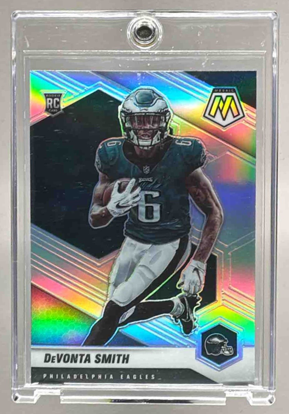 DeVonta Smith 2021 Panini Mosaic #305-V Silver Rookie Variation RC