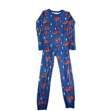 Hanna Andersson Pajama Set DC The Flash Boy 120cm 6-7 Blue Superhero Long Sleeve