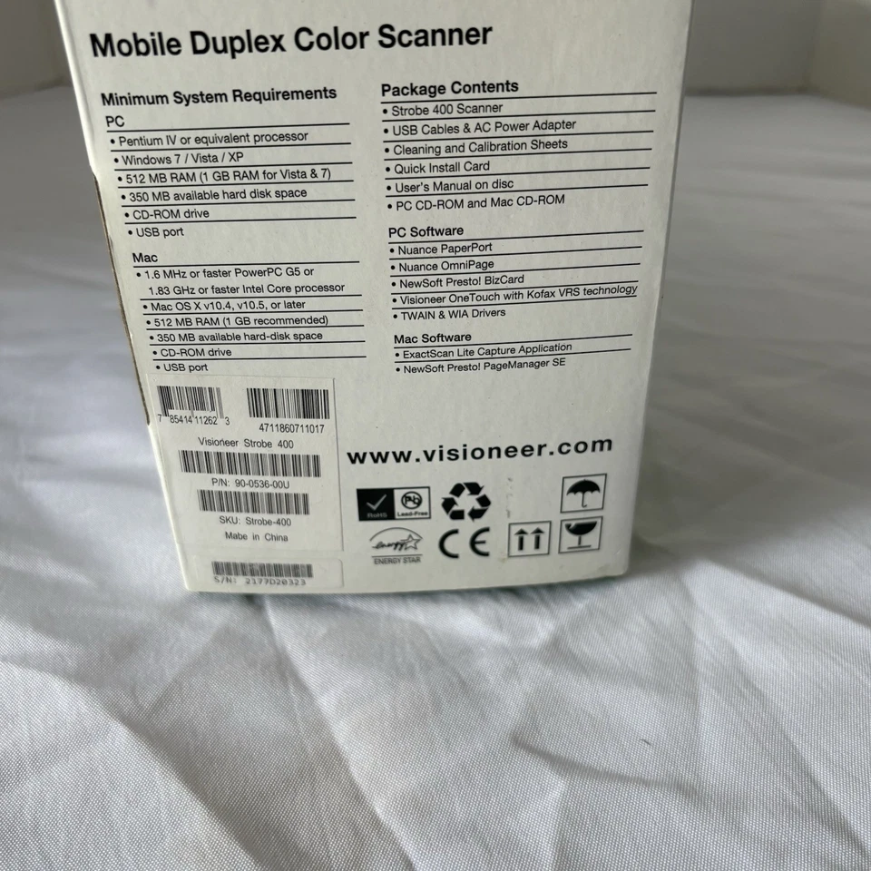 Visioneer Strobe 400 Electronic Portable Sheetfed Scanner New in box - Image 4 of 4