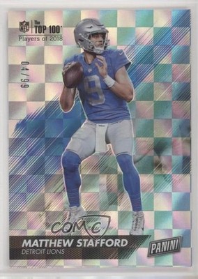 2018 Panini Day The Top 100 Checkerboard 4/99 Matthew Stafford #31 1c1