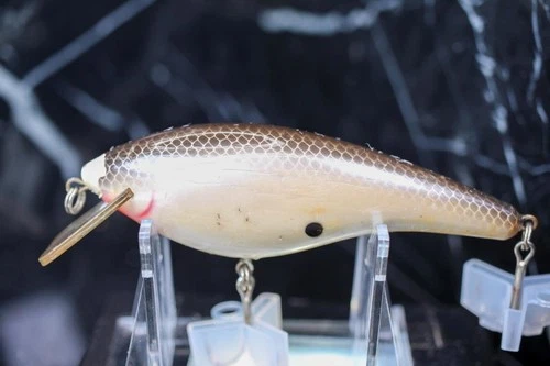 "Bagley's Balsa B4, BB4  Vintage Crankbait Lure 4" Black White SHAD NO EYES