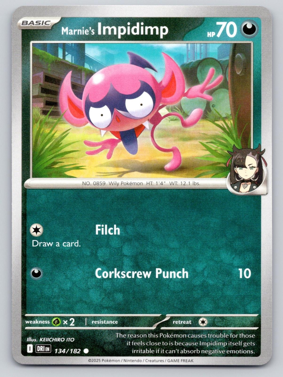 NM Marnie's Impidimp 134/182 Common Destined Rivals Pokemon 2025