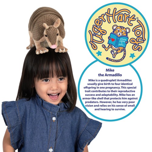 Mike The Armadillo - 10 Inch Stuffed Animal Plush - by TigerHart Toys - Picture 2 of 6