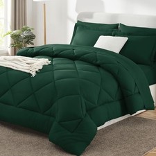 Size Comforter Sets - 7 Pieces Bed in a Bag Luxury Soft Bed Full Emerald Green