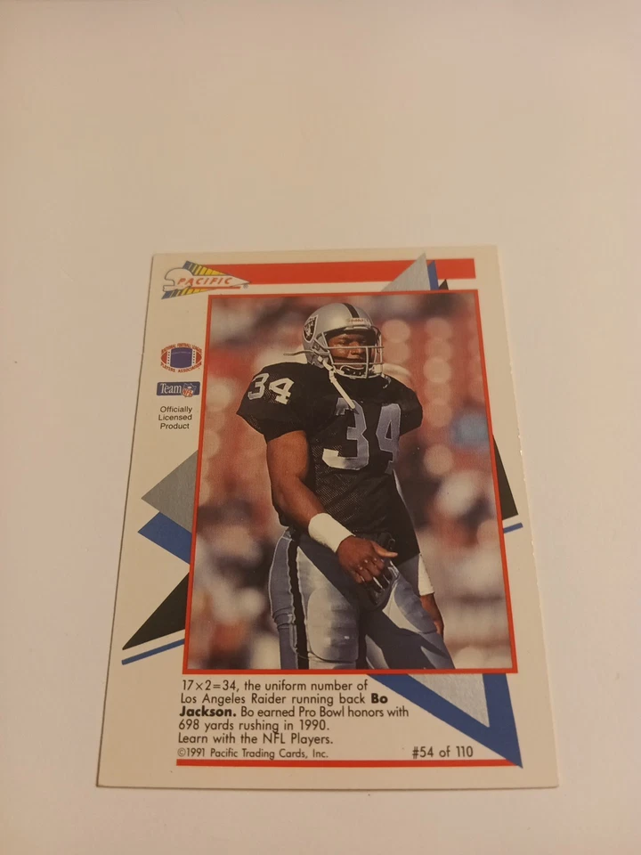 Tarjetas Pacific Flash 1991 - Bo Jackson #54 Foto 2 de 4
