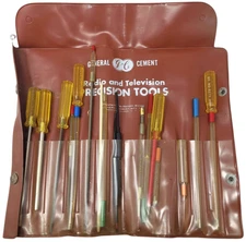 General Cement Radio & Television Precision Electronics Screwdriver Tool Set USA