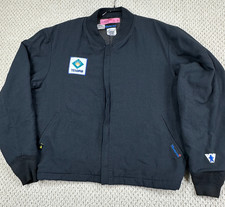 Workrite FR Bomber Jacket Mens L Reg Dark Navy Quilted Coat Nomex IIIA 530NMX45