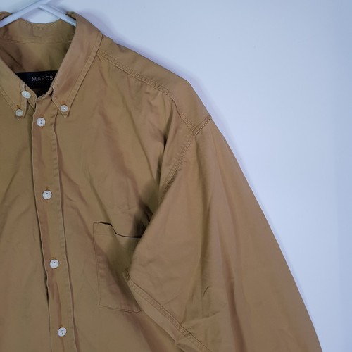 Vintage Marcs Sydney Canvas Shirt Mens L Beige Long Sleeve Regular Fit - Foto 5 di 14