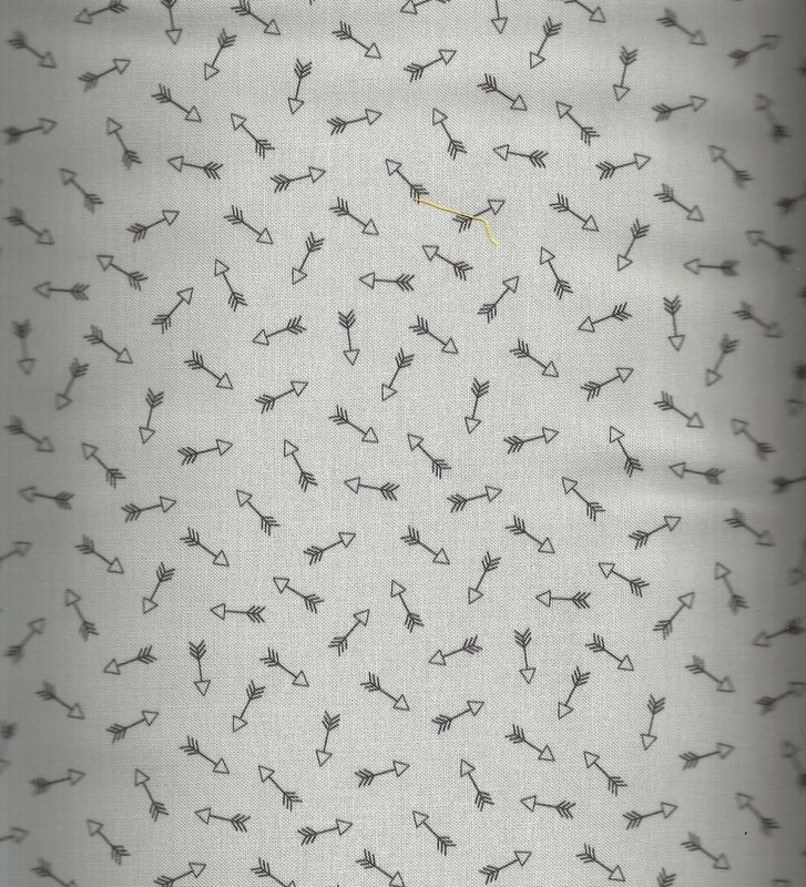 Side Gray  Silver Arrows Western Kaufman Fabric