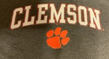 NCAA Clemson University Tigers Ladies S-X Large Round Neck Color Gray NEW
