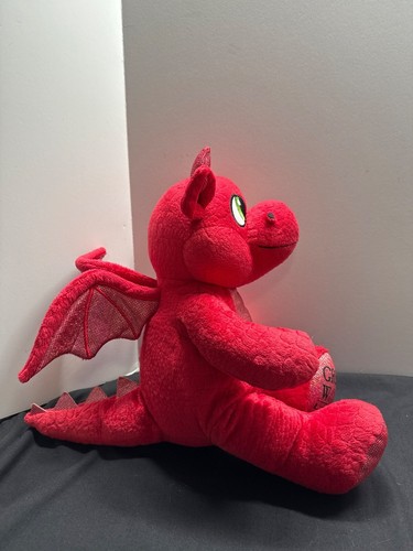 Great Wolf Lodge Red Plush Dragon Stuffed Animal With Sparkly Wings By B-A-B 15" - Picture 4 of 9